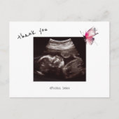 Baby shower echo Schattigee vlinder dank u Briefkaart (Voorkant)