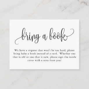 Baby shower Een aanvraag voor een boek indienen Informatiekaartje