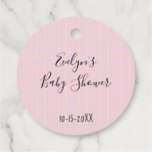 Baby shower Een bibliotheekroze maken Bedankjes Labels (Achterkant)