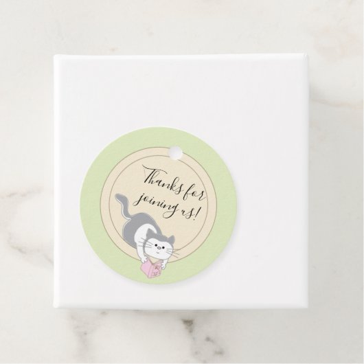 Baby shower Een bibliotheekroze maken Bedankjes Labels (In situ)