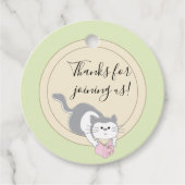 Baby shower Een bibliotheekroze maken Bedankjes Labels (Voorkant)