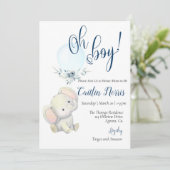 Baby shower, een jongen, Elephant boy Shower (Staand voorkant)