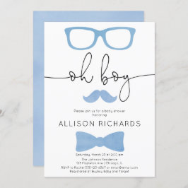 Baby shower, een klein man is onderweg kaart