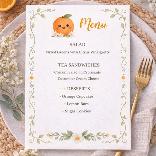 Baby Shower Een Klein Schatje  Menu