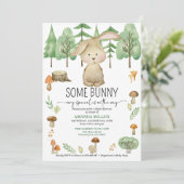 Baby shower Een konijnenbos uitnodiging (Staand voorkant)