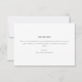 Baby shower één volledig Baby het Manuscript Dank  Bedankkaart (Achterkant)