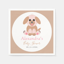 Baby shower Eenvoudig aangepast Puppy Neutraal Servet