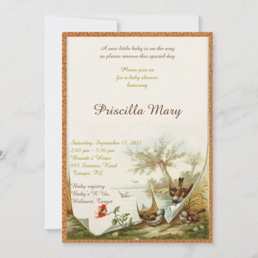 baby shower eer. kaart (Voorkant)