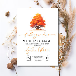 Baby Shower 'Eerste Liefde', Herfst Baby Shower Kaart