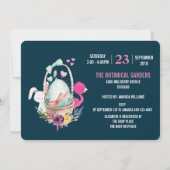 Baby shower Egg Nesting w/Flamingo & Bunny Kaart (Achterkant)