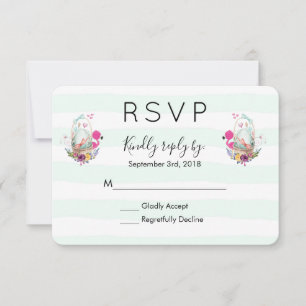 Baby shower Egg Nesting w/Flamingo & Bunny RSVP Kaartje