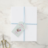 Baby shower Egg w / Flamingo & Bunny Dank u Cadeaulabel (Met Touw)