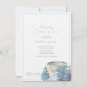  BABY SHOWER elegant blauw Kaart (Voorkant)