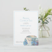  BABY SHOWER elegant blauw Kaart (Staand voorkant)