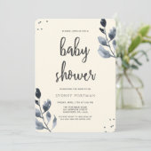 Baby shower Elegant Botanisch met Confetti Kaart (Staand voorkant)