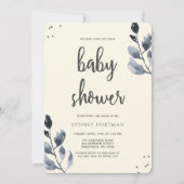 Baby shower Elegant Botanisch met Confetti Kaart (Voorkant)