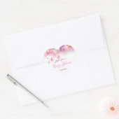 Baby shower Elegant Flowers Rozen Waterverf Art Hart Sticker (Envelop)
