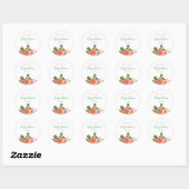 Baby shower Elegant Handgeschreven Waterverf Bloem Ronde Sticker (Vel)