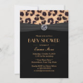 Baby shower Elegant Leopard Print Patroon Kaart (Voorkant)