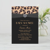 Baby shower Elegant Leopard Print Patroon Kaart (Staand voorkant)