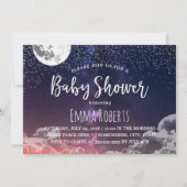 Baby shower Elegant Moon & Stars Night #2 Kaart (Voorkant)