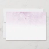 Baby shower Elegant Paars Hydrangea Floral Kaart (Achterkant)