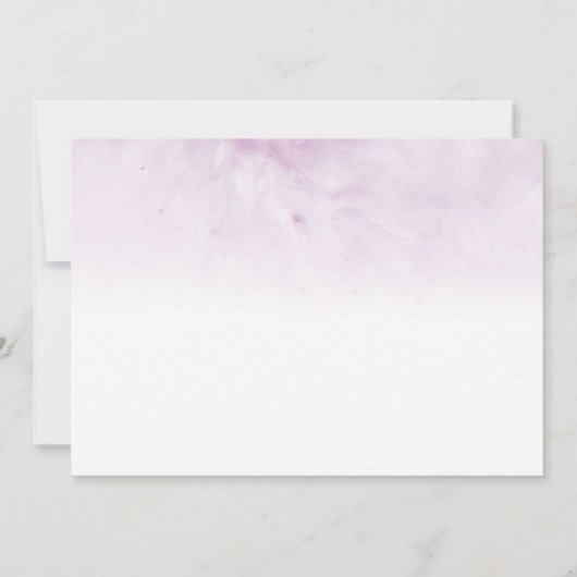 Baby shower Elegant Paars Hydrangea Floral Kaart (Achterkant)