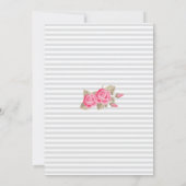 Baby shower Elegant roze & White Roses Kaart (Achterkant)