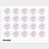 Baby shower Elegant Swan Waterverf Dank u Ronde Sticker (Vel)