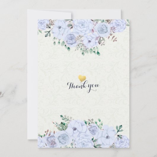 Baby shower Elegant Waterverf Floral Gold Script Kaart (Achterkant)