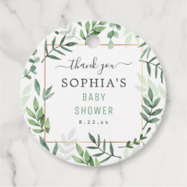 Baby shower Elegant Waterverf Rustisch Botanisch Bedankjes Labels
