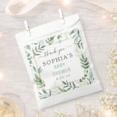 Baby shower Elegant Waterverf Rustisch Botanisch Bedankzakje (Geknipt)