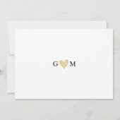 Baby shower elegante groen en gouden uitnodiging (Achterkant)