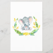 Baby shower Elephant Hoe goed je de kaart kent (Achterkant)