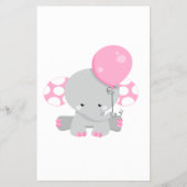 Baby shower Elephant Hoe goed je de kaart kent (Achterkant)