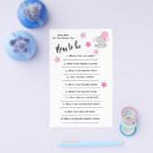 Baby shower Elephant Hoe goed je de kaart kent (Enkel)