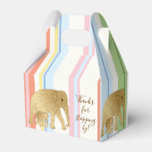 Baby shower Elephant Mam en Baby Stripes Bedankdoosjes (Achterkant)