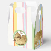 Baby shower Elephant Mam en Baby Stripes Bedankdoosjes (Geopend)