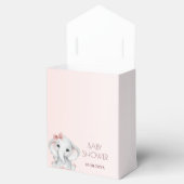 Baby Shower elephant rose gold blush pink glitter Bedankdoosjes (Geopend)