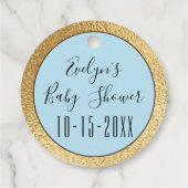 Baby shower Elephants Bedankjes Labels (Achterkant)