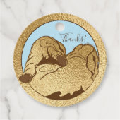 Baby shower Elephants Bedankjes Labels (Voorkant)