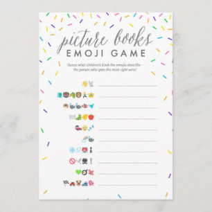 Baby shower Emoji Game Kaart - Afbeelding Boeken