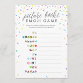 Baby shower Emoji Game Kaart - Afbeelding Boeken (Voorkant)