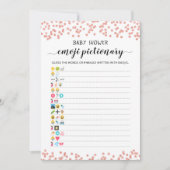 Baby shower Emoji Pictionary spel Kaart (Voorkant)