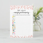 Baby shower Emoji Pictionary spel Kaart (Staand voorkant)