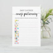 Baby shower Emoji Pictionary spel Kaart (Staand voorkant)