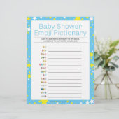 Baby shower Emoji Pictionary [Sterrennacht Blue] Briefhoofd (Staand voorkant)