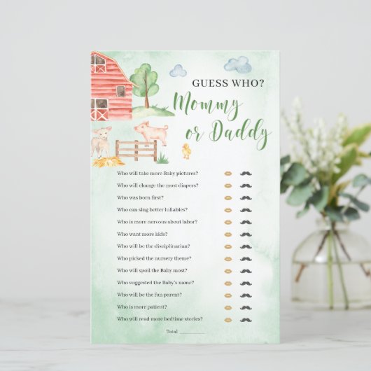 Baby shower- en zoogdieren (Staand voorkant)