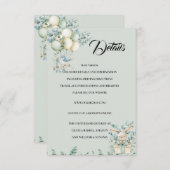 Baby shower Enclosure Card Details Informatiekaartje (Voorkant / Achterkant)