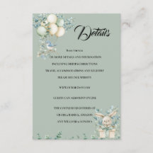 Baby shower Enclosure Kaart Details